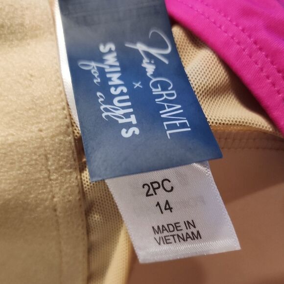 Pink and Tan Swimsuit Set - Picture 2 of 6